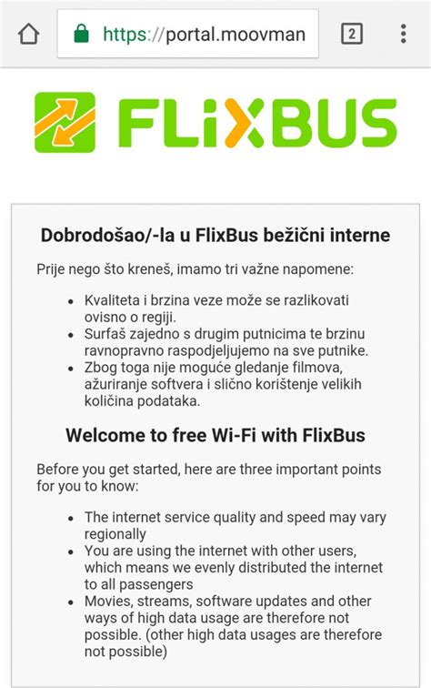 flixbus wifi login page